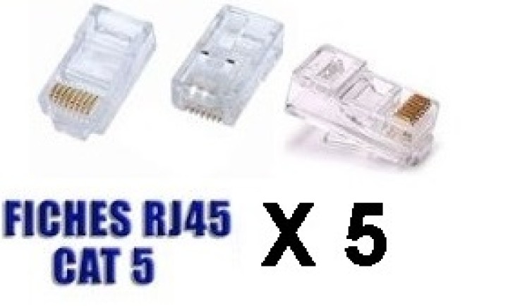 5 Clavija de conexion rj45 8p 8c para red clavijas telefonicas conectores telefonicas rj45 8p 8c para red jr international - 1