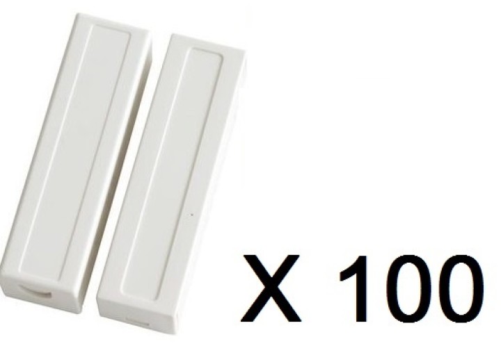 100 Contatto magnetico sporgente color crema detettore aperture jr international - 1