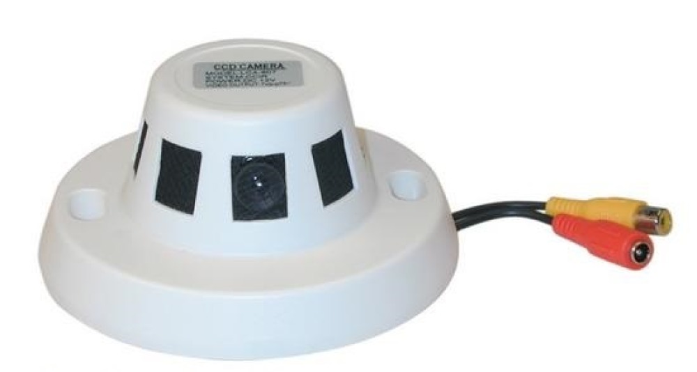 Cámara ccd vigilancia video colorada 12v + objetivo en detector humo cámaras vigilancia jr international - 1