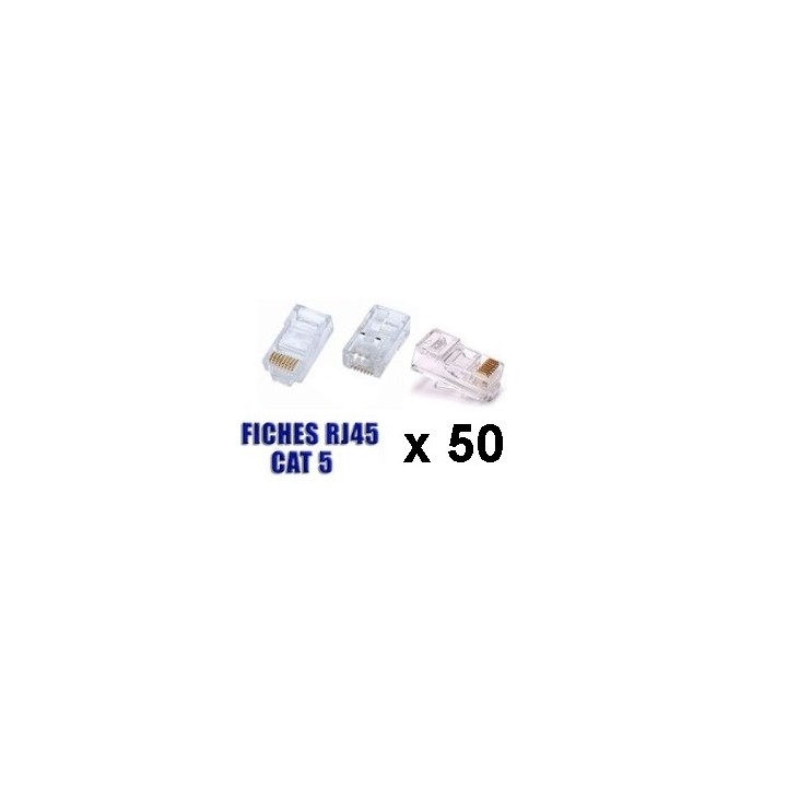 50 Clavija de conexion rj45 8p 8c para red clavijas telefonicas conectores telefonicas rj45 8p 8c para red jr international - 1