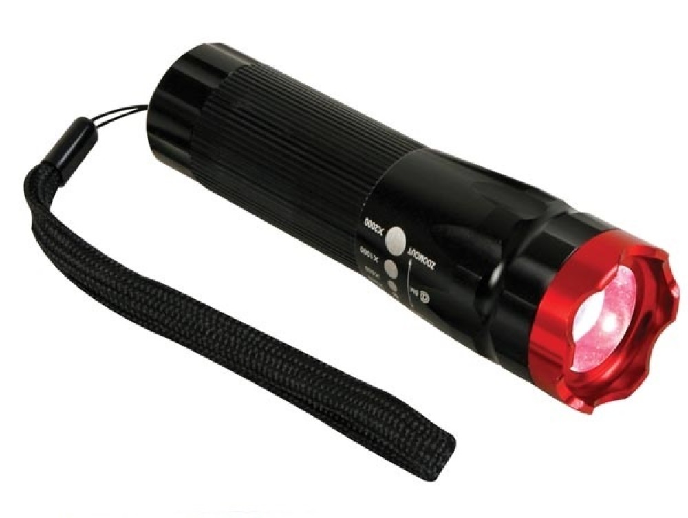 Leistungsstarke alu taschenlampe 3w cree led efl16 velleman - 1