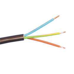 Cable electrique 1m 3x2.5 ro2v 3g2,5 3 fils 2,5mm2 r2v ø10.5mm u1000  secteur cablage