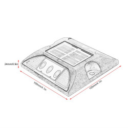 Solar led road stud light street garden light jr international - 9