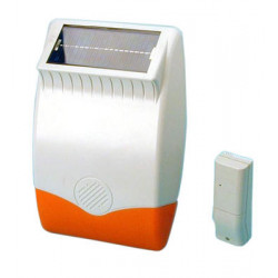 Electronic alarm siren wireless solar siren + transmitter, 433mhz 30 100m wireless siren sonor electronic protection against rob