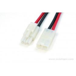 1 male + 1 female cable 14AWG Tamiya conncecteur 2 son long battery 15cm jr international - 1
