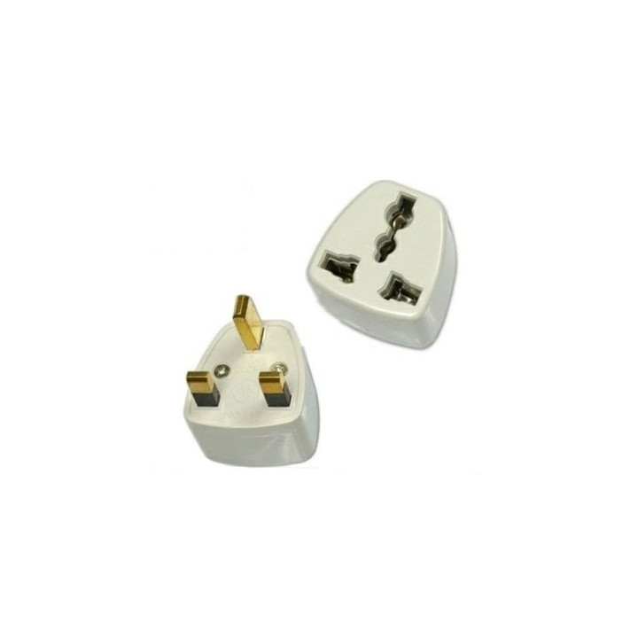Universal US to UK Electrical AC Wall Plug Adapter - White pifco - 1