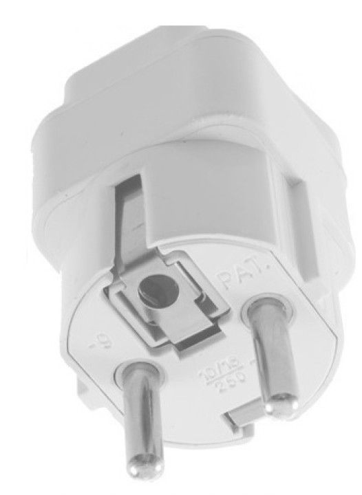 Adaptadores electricos clavija europea hacia clavija inglesa adaptadores 16a 250vca electricos convertidor jr international - 2