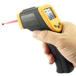 Puntamento laser a infrarossi termometro 32 ° c 380 ° c di temperatura di calore attrito lcd jr international - 7