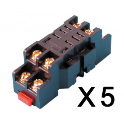 5 Supporto per rele' temporizzato rl12, rl220 (8 pins 10a) so8p base d'incastro appoggio relé temporizzato omron - 1
