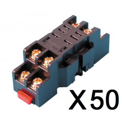50 Supporto per rele' temporizzato rl12, rl220 (8 pins 10a) so8p base d'incastro appoggio relé temporizzato omron - 1