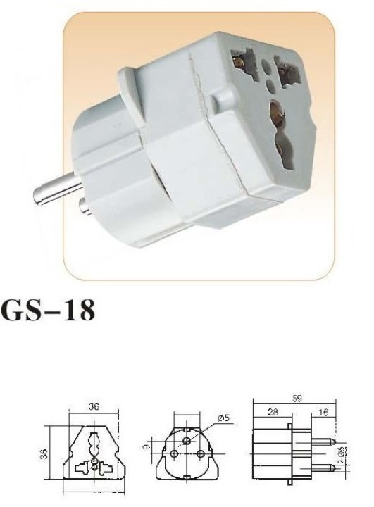 Travel adapter electric european plug to english plug adapter 1a 250vac adapter electric adapter electric jr international - 1