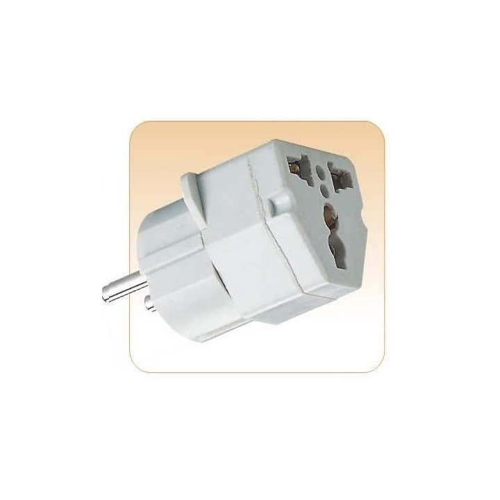Adaptadores electricos clavija europea hacia clavija inglesa adaptadores 16a 250vca electricos convertidor dhome - 2