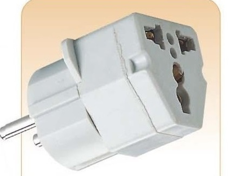 Travel adapter electric european plug to english plug adapter 1a 250vac adapter electric adapter electric jr international - 2