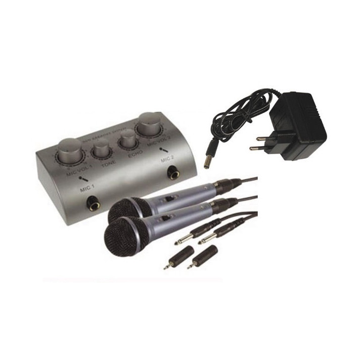 1 x promix02 karaoke mischpult + 2 x mic3bl velleman - 1