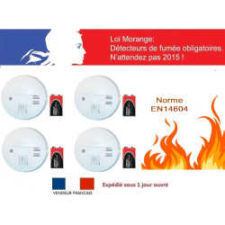 4 rivelatore fumo elettronico 9vcc + buzzer (lx98) detettore allarme elettronico incendio autonomo jr international - 1