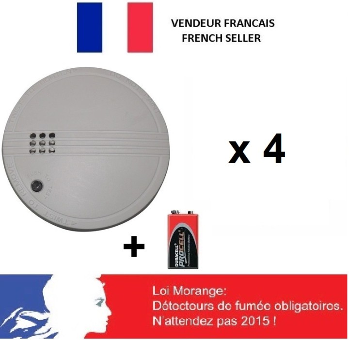 4 rivelatore fumo elettronico 9vcc + buzzer (lx98) detettore allarme elettronico incendio autonomo jr international - 2