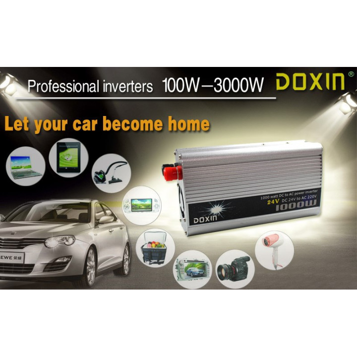 Convertitore elettronico tensione 24cc 220 vca 1000w 24v 210v 220v 230v 240v cambia tensione elettrico sinusoide modificata conv
