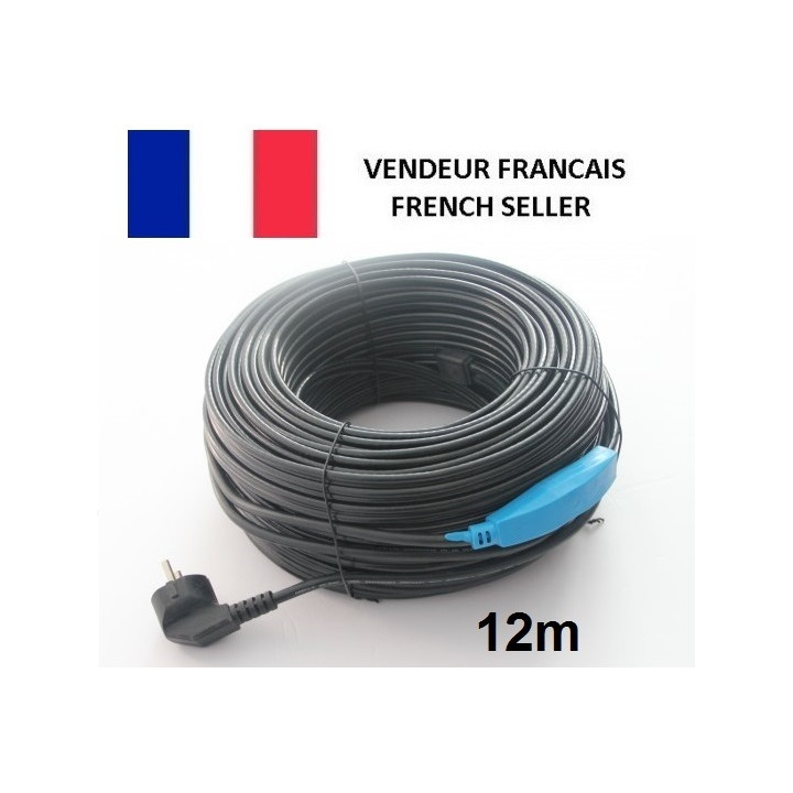 Antigelo riscaldamento elettrico cavo di tubo cavo di 12 m shpt-12m con termostato tubo dell'acqua jr international - 1