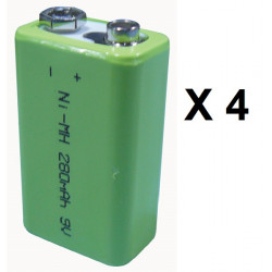4 Bateria recargable 8.4vcc 200ma (nickel metal hibrido) pilas secas pila seca baterias recargables acumuladores varta - 1