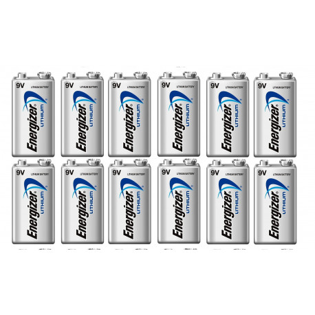 12 Battery 9v lithium battery energizer l522 750mah em9v very high capacity batteries energizer - 1
