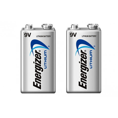 2 Pila al litio 9v energizer l522 750mah em9v alimentazione pile batterie energizer - 1