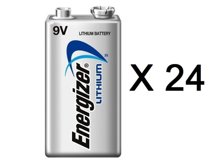 24 Battery 9v lithium battery energizer l522 750mah em9v very high capacity batteries energizer - 1
