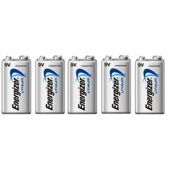 5 Battery 9v lithium battery energizer l522 750mah em9v very high capacity batteries energizer - 1