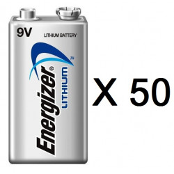 50 Pila 9vcc litio energizer l522 750mah em9v energizer - 1