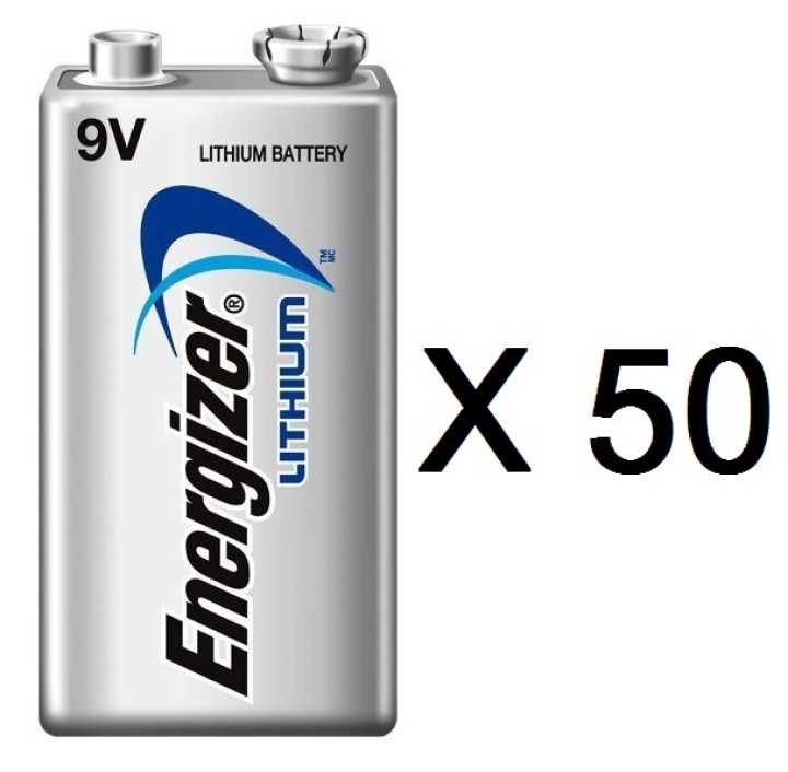 50 Pila 9vcc litio energizer l522 750mah em9v energizer - 1