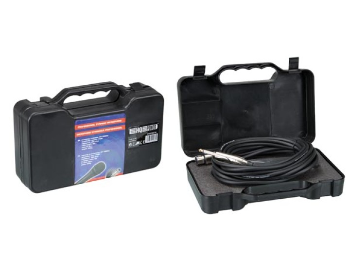 4.5m cable de micrófono dinámico profesional con maletín negro micpro9 velleman - 1