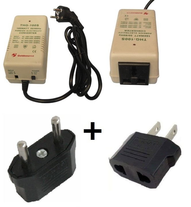 Convertitore elettrico riduttore tensione 220v 110vca 220 110v + 2 Adattatori jr international - 2