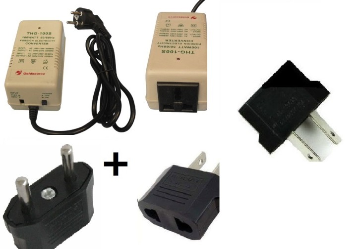 Convertidor electrico cambiador tensiones 220 110vca 220 + 3 adaptatores jr international - 1