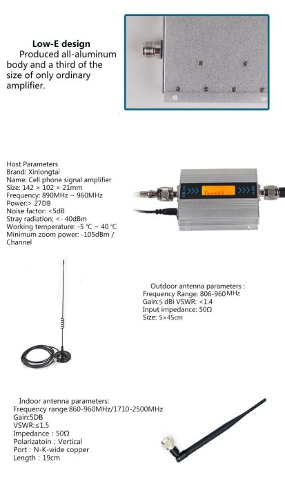 GSM 900MHZ señal del teléfono móvil Repetidor de señal Booster GSM amplificador del teléfono celular con el cable de la antena +
