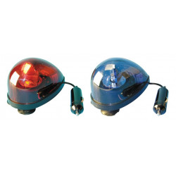 Rundumleuchte mit magnet saugfuß 12vdc 5w 1 rote und 1 blau elektrische rundumleuchte signaltechnik jr international - 1