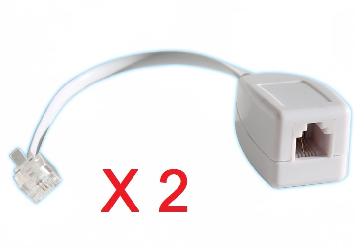 2 Rj11 sobretensiones en la línea telefónica como un fax / módem / adsl sobretensiones teléfono 3ka jr international - 1