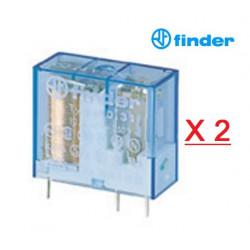 2 Electric relay finder 12v 10a 24vdc series 40 rlf4031 9024 (3.5 mm) printed circuit assembly finder - 1