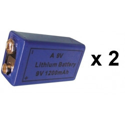 2 PCS 9v battery 1200ma lithium 6f22 6lf22 am6 1604a 6lr61 mn1604 a9v 522 a1604 4022 long duration veka - 3