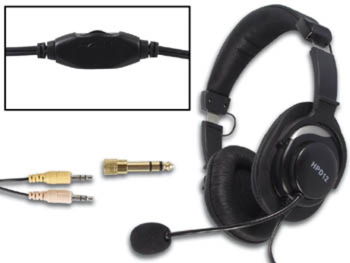 Digital stereo headset con microfono è compatibile telefono centralino telefonia audio pc velleman - 1