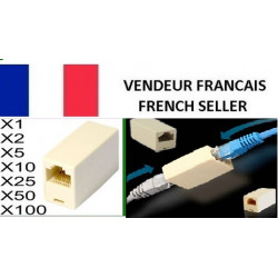 10 Acoplador de cable modular con conexiones rj45. jr international - 1
