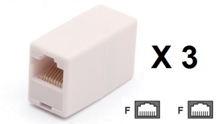 3 Acoplador de cable modular con conexiones rj45. jr international - 1