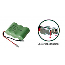 Nicd battery for cordless telephone 3.6v 320mah (universal plug) jr international - 1