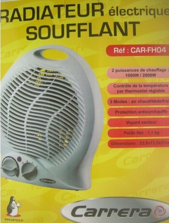 Radiator fan heater 1000w 2000w extra tc78020 velleman - 1