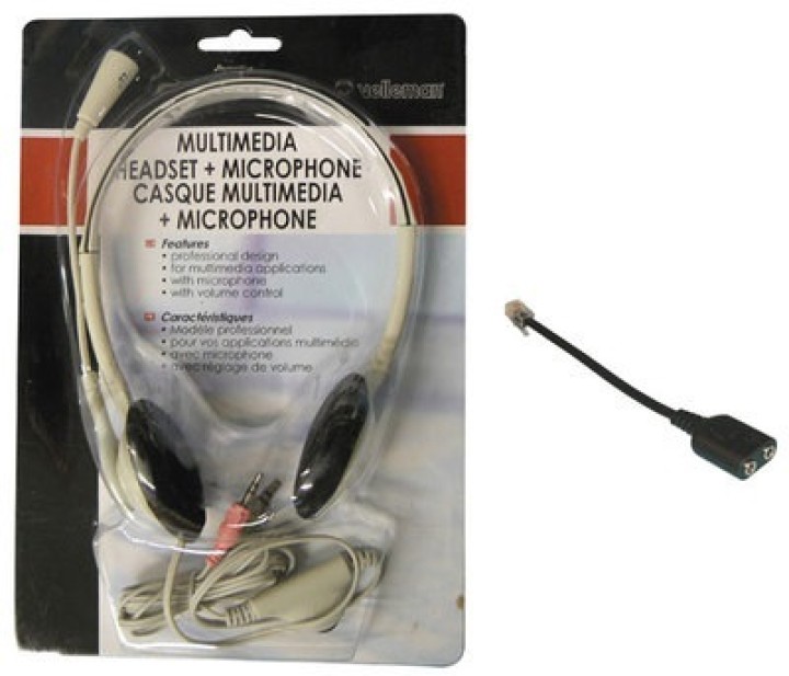 auricolare telefono multimediale micro pc telefono cuffie telefono gratuito msn yahoo skype voip velleman - 1