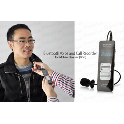 Dictaphone 8gb mp3 bluetooth phone recorder record telephone communication jr international - 1