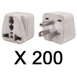 200 Travel adapter electric adapter 16 american male + female to female euro adapter jr international - 1