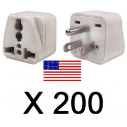 200 Travel adapter electric adapter 16 american male + female to female euro adapter jr international - 1