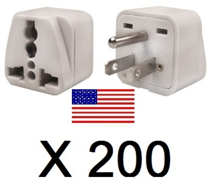 200 Reiseadapter stromversorgungsadapter 6a usa stecker + erdkontakt euro buchse elektrischer adapter elektronik jr internationa