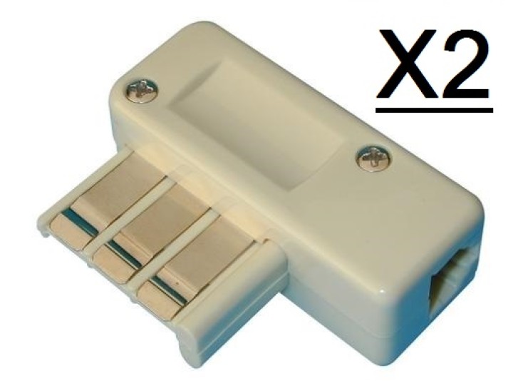 2 Telefon stecker stecker fur telefon 6 polig telefonstecker telekommunikation telefonzubehor telefonstecker jr  international -
