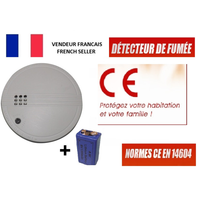 Rivelatore fumo elettronico 9vcc + buzzer (lx98) detettore allarme elettronico incendio autonomo jr international - 1