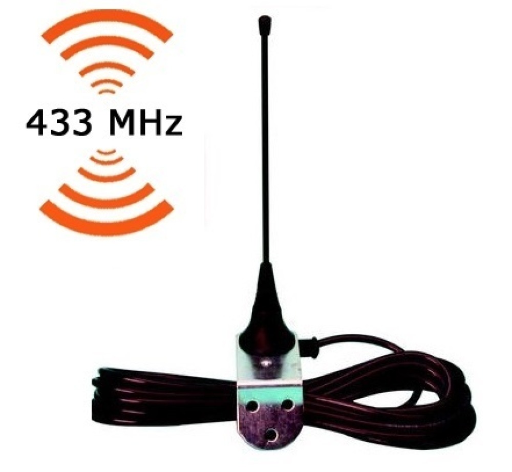 Aerial 433mhz aerial + 4m coaxial cable for sliding swinging gate automation antennas aerials +cable gate automation avisden - 1